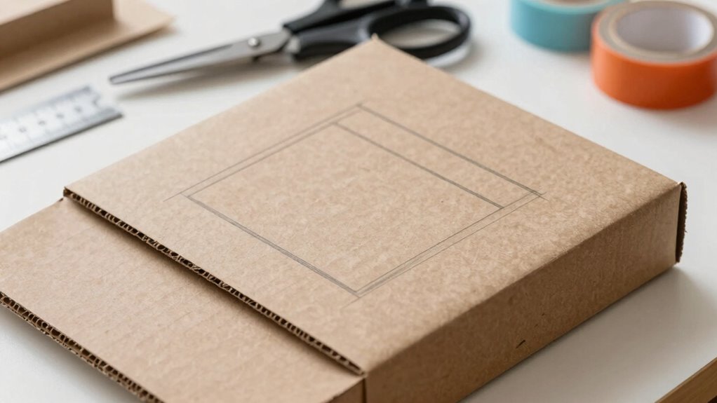 12x12 inch cardboard gift box construction
