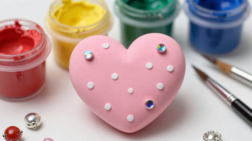 air dry clay paints embellishments