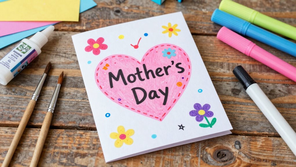 handprint diy mother s cards