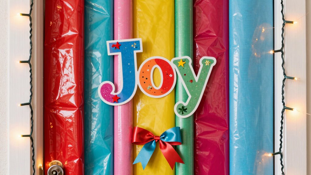 joy sign door wrapped centerpiece