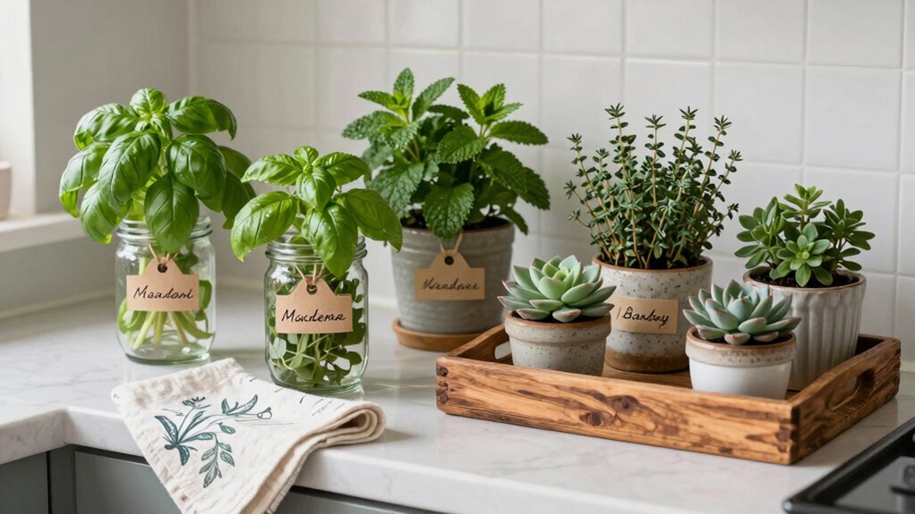 personalized herb gift pots