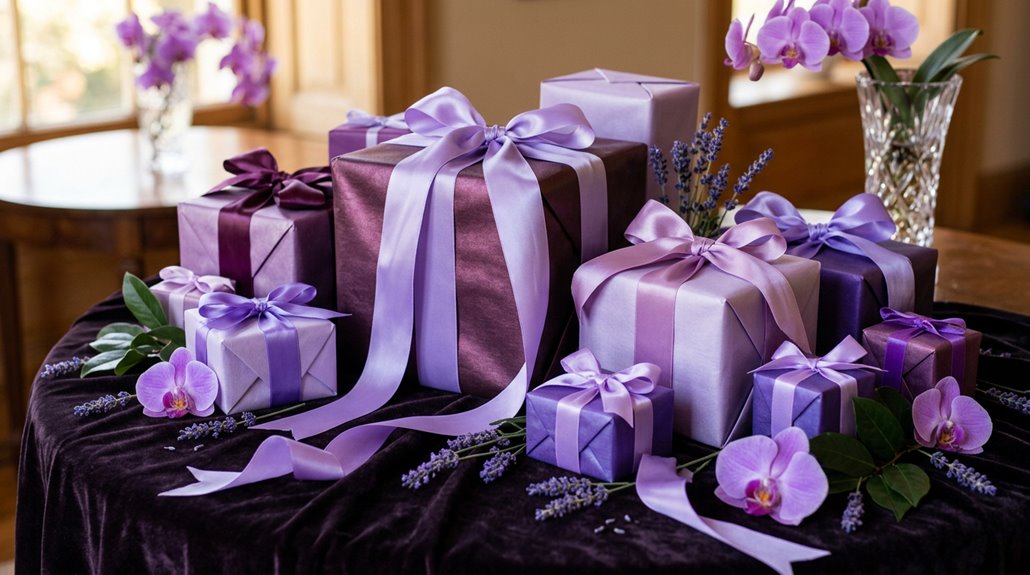 purple gift ideas in violet tones