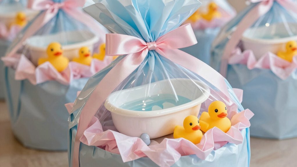 wrapped baby tub set with accessories