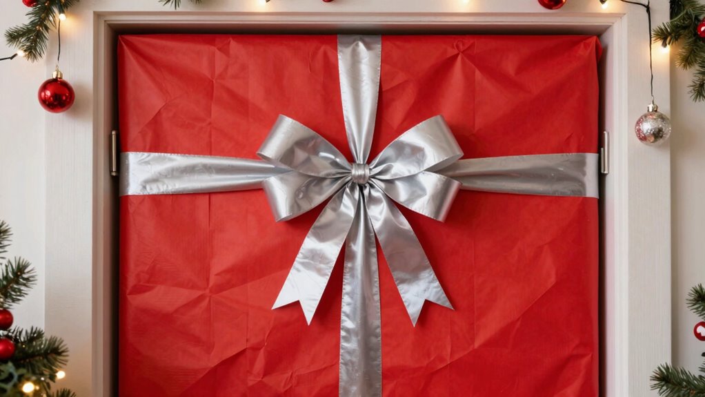 wrapped door like a festive present
